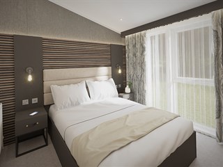 2024 Swift Toronto Lodge Static Lodge Holiday Home (URBAN) main bedroom