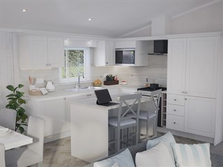 2025 Swift Edmonton Lodge Static Caravan Holiday Home kitchen dining area