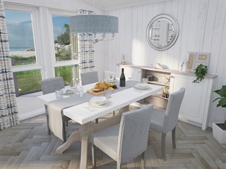2025 Swift Edmonton Lodge Static Caravan Holiday Home dining area