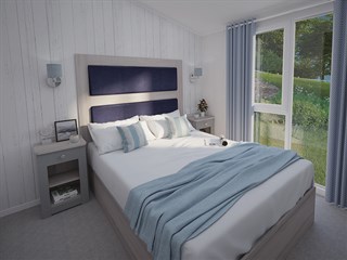 2025 Swift Edmonton Lodge Static Caravan Holiday Home main bedroom