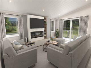 2025 Swift Edmonton Static Lodge Holiday Home lounge