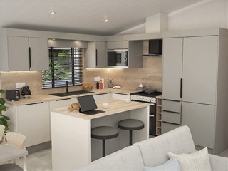 2025 Swift Edmonton Lodge Static Caravan Holiday Home kitchen dining area