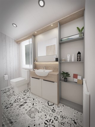 2025 Swift Edmonton Lodge Static Caravan Holiday Home shower room
