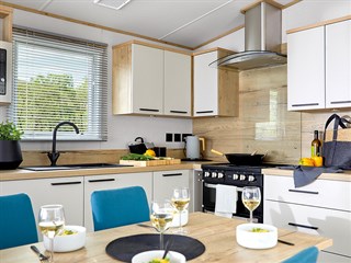 2023 ABI Beverley Static Caravan Holiday Home dining area kitchen