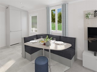2025 Swift Loire Static Caravan Holiday Home dining area
