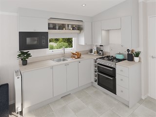 2025 Swift Loire Static Caravan Holiday Home kitchen