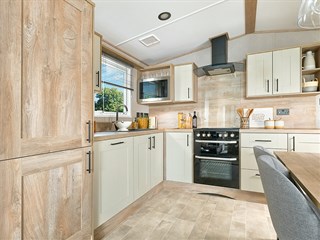 2025 ABI Beverley Static Caravan Holiday Home kitchen