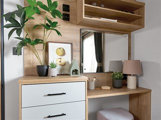 2025 ABI St David Static Caravan Holiday Home main bedroom vanity area