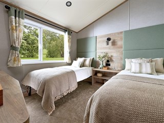 2025 ABI Kielder Exclusive Static Lodge Holiday Home twin bedroom