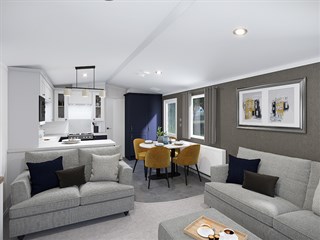 2025 Swift Margaux  Static Caravan Holiday Home living area