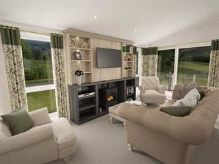 2025 Swift Toronto Lodge Static Lodge Holiday Home lounge