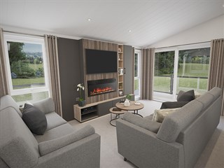 2025 Swift Toronto Lodge Static Lodge Holiday Home lounge