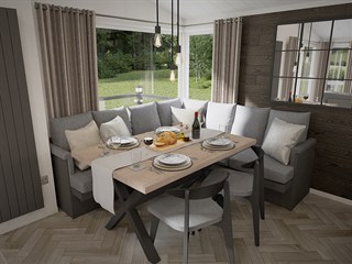 2025 Swift Toronto Lodge Static Lodge Holiday Home dining area