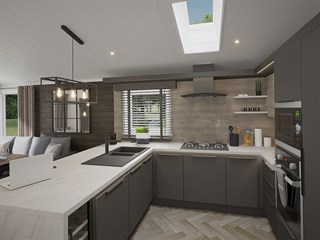 2025 Swift Toronto Lodge Static Lodge Holiday Home kitchen