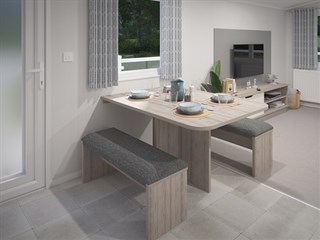 2025 Swift Royan Static Caravan Holiiday Home dining area