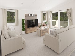 2025 Swift Montreal Static Caravan Holiday Home lounge