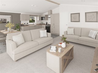 2025 Swift Montreal Static Caravan Holiday Home lounge
