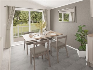 2025 Swift Montreal Static Caravan Holiday Home dining area