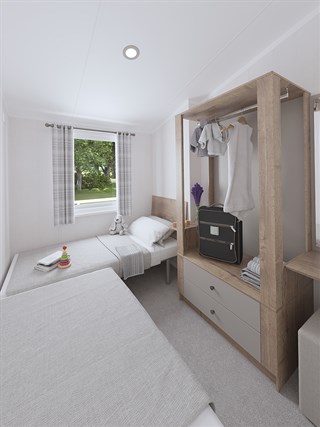 2025 Swift Montreal Static Caravan Holiday Home twin bedroom