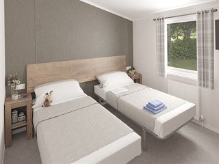 2025 Swift Montreal Static Caravan Holiday Home second twin bedroom