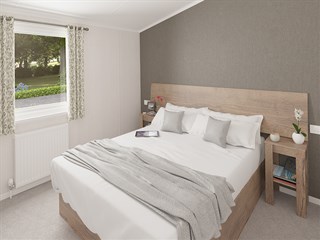 2025 Swift Montreal Static Caravan Holiday Home main bedroom