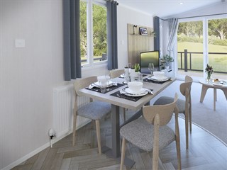2025 Swift Ardennes Static Caravan Holiday Home dining area