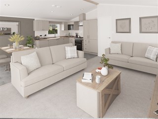 2025 Swift Montreal Lodge Static Lodge Holiday Home lounge