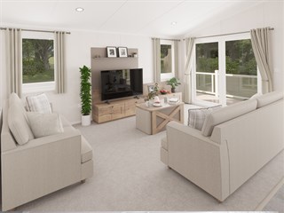 2025 Swift Montreal Lodge Static Lodge Holiday Home lounge