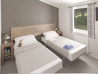 2025 Swift Montreal Lodge Static Lodge Holiday Home twin bedroom