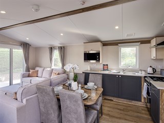 2026 Willerby Malton Static Caravan Holiday Home dining area to kitchen