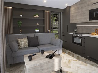 2025 Swift S-Pod Static Caravan Holiday Home lounge