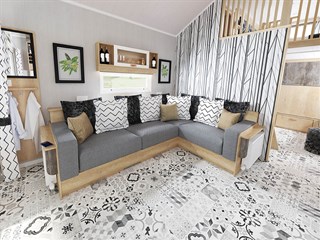 2025 Swift S-Pod 6 Static Caravan Holiday Home sofa