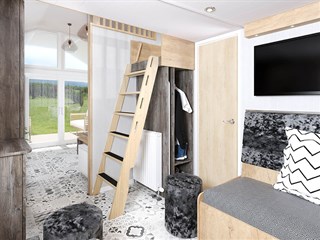 2025 Swift S-Pod 6 Static Caravan Holiday Home ladder detail