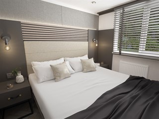 2025 Swift S-Pod 6 Static Caravan Holiday Home main bedroom