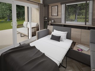 2025 Swift S-Pod 6 Static Caravan Holiday Home pull out bed