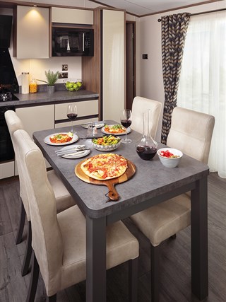 2025 Carnaby Langham Static Caravan Holiday Home dining area