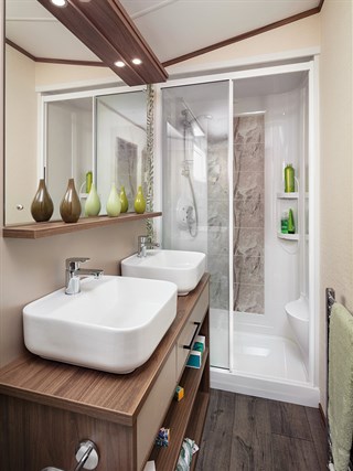 2025 Carnaby Langham Static Caravan Holiday Home shower room