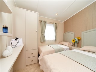 2025 Carnaby Lakehouse Static Lodge Holiday Home twin bedroom