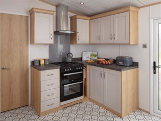 2025 Carnaby Highgrove Static Lodge Holiday Home kitchen