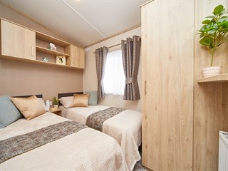 2025 Carnaby Bayview Static Caravan Holiday Home twin bedroom