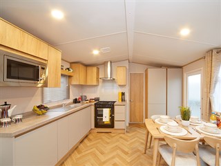 2025 Carnaby Melrose Static Caravan Holiday Home kitchen dining area