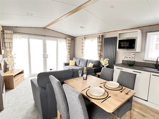 2026 ABI Saffron Static Caravan Holiday Home lounge