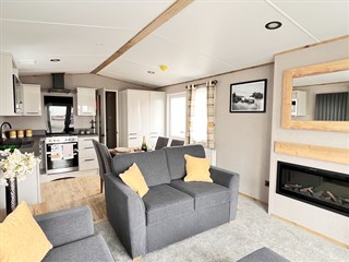 2026 ABI Saffron Static Caravan Holiday Home lounge