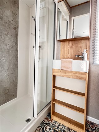 2026 ABI Saffron Static Caravan Holiday Home kitchen shower-room