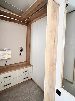 2026 ABI Hamilton Static Caravan Holiday Home main bedroom walk in wardrobe