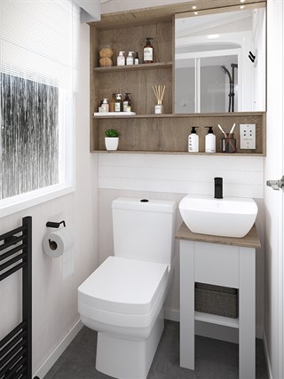 2026 Swift Margaux Static Caravan Holiday Home shower room