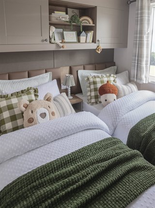 2026 Swift Morlaix Static Lodge Holiday Home twin bedroom