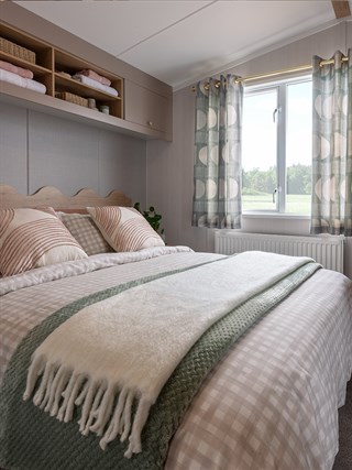 2026 Swift Burgundy Static Caravan Holiday Home main bedroom