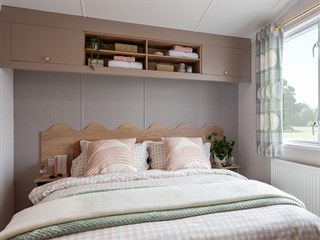 2026 Swift Burgundy Static Caravan Holiday Home main bedroom