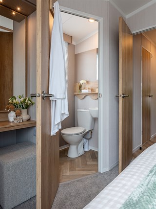 2026 Swift Burgundy Static Caravan Holiday Home main bedroom en suite